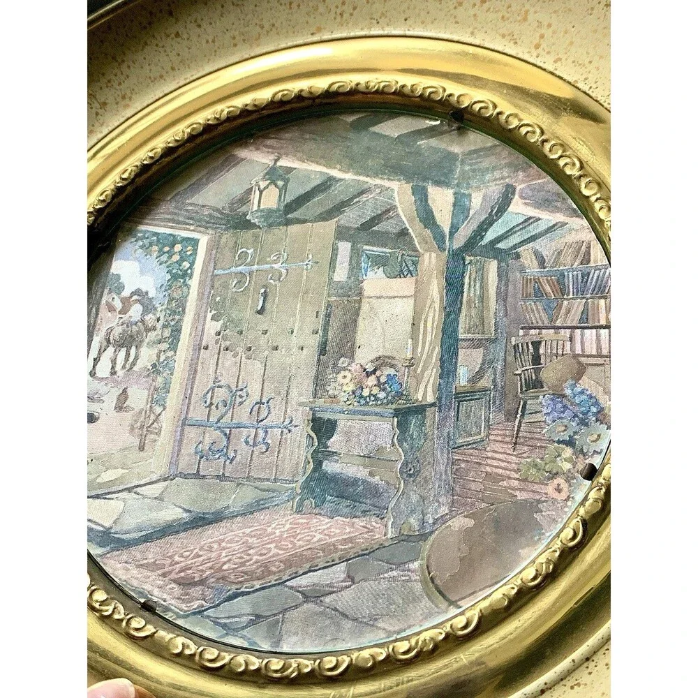 Vintage Peerage England Brass Ballet Wall Hangings Plaque Pair Coquette Decor